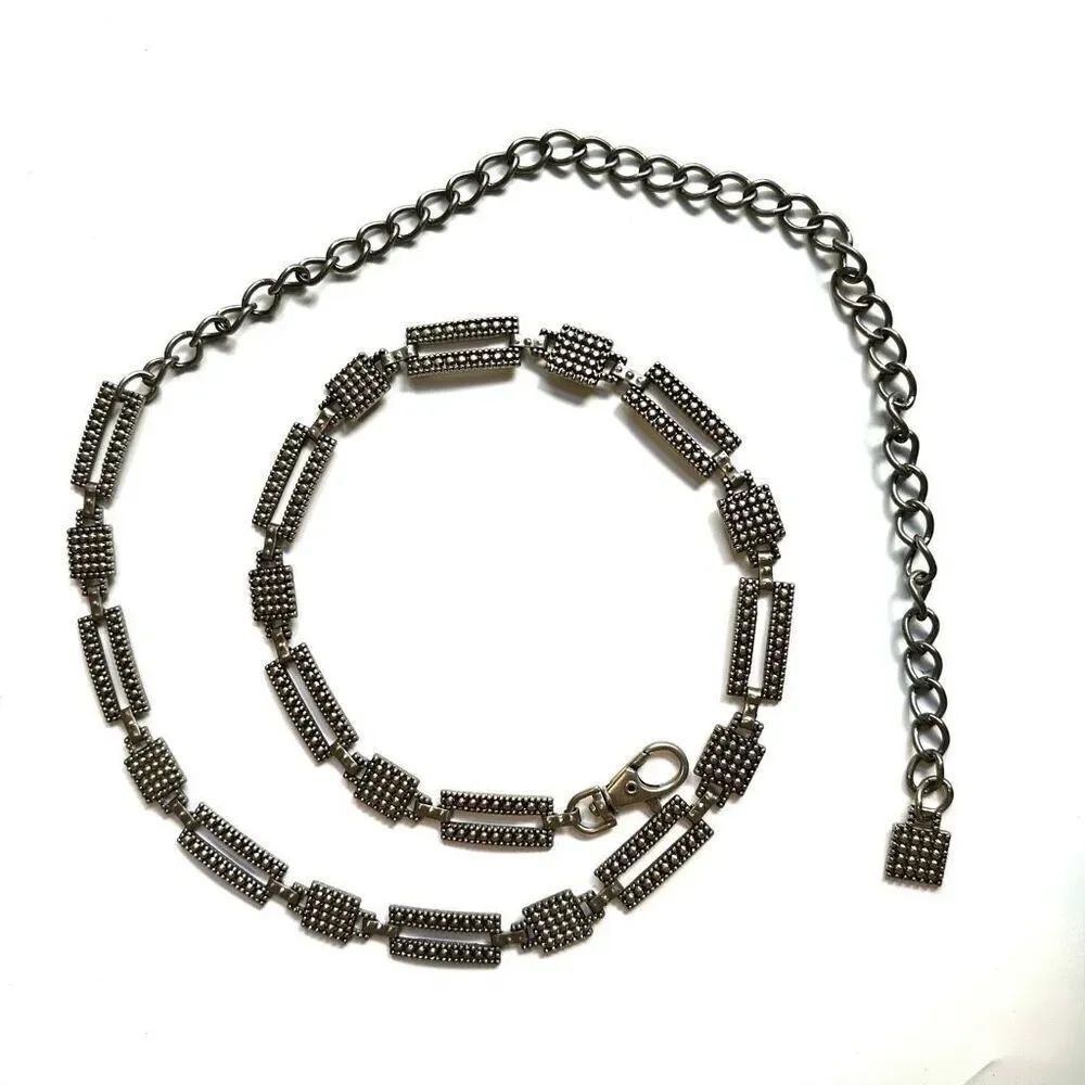 Silver tone  Chain  hip Belt